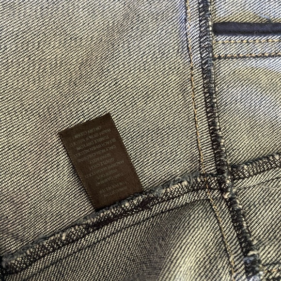 White House Black Market Dark Blue Jean Jacket with Silver Accents - Picture 4 of 10